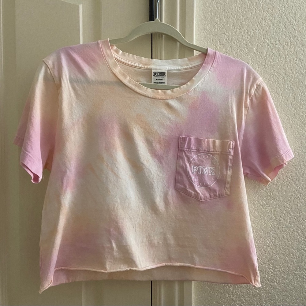 pink tie dye t shirt